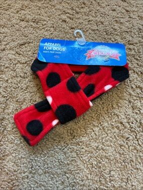 Choice Brand Dogs Red Polka Dot Hat Scarf